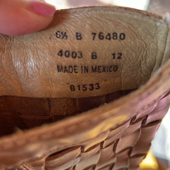 Frye Paige leather woven boots camel - Picture 8 of 8